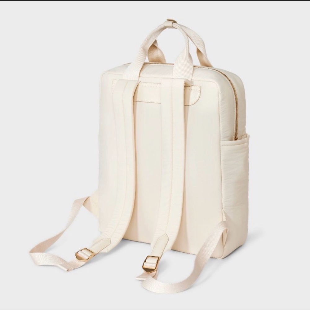 Universal Thread Cream Backpack With Gold Accents - image 3